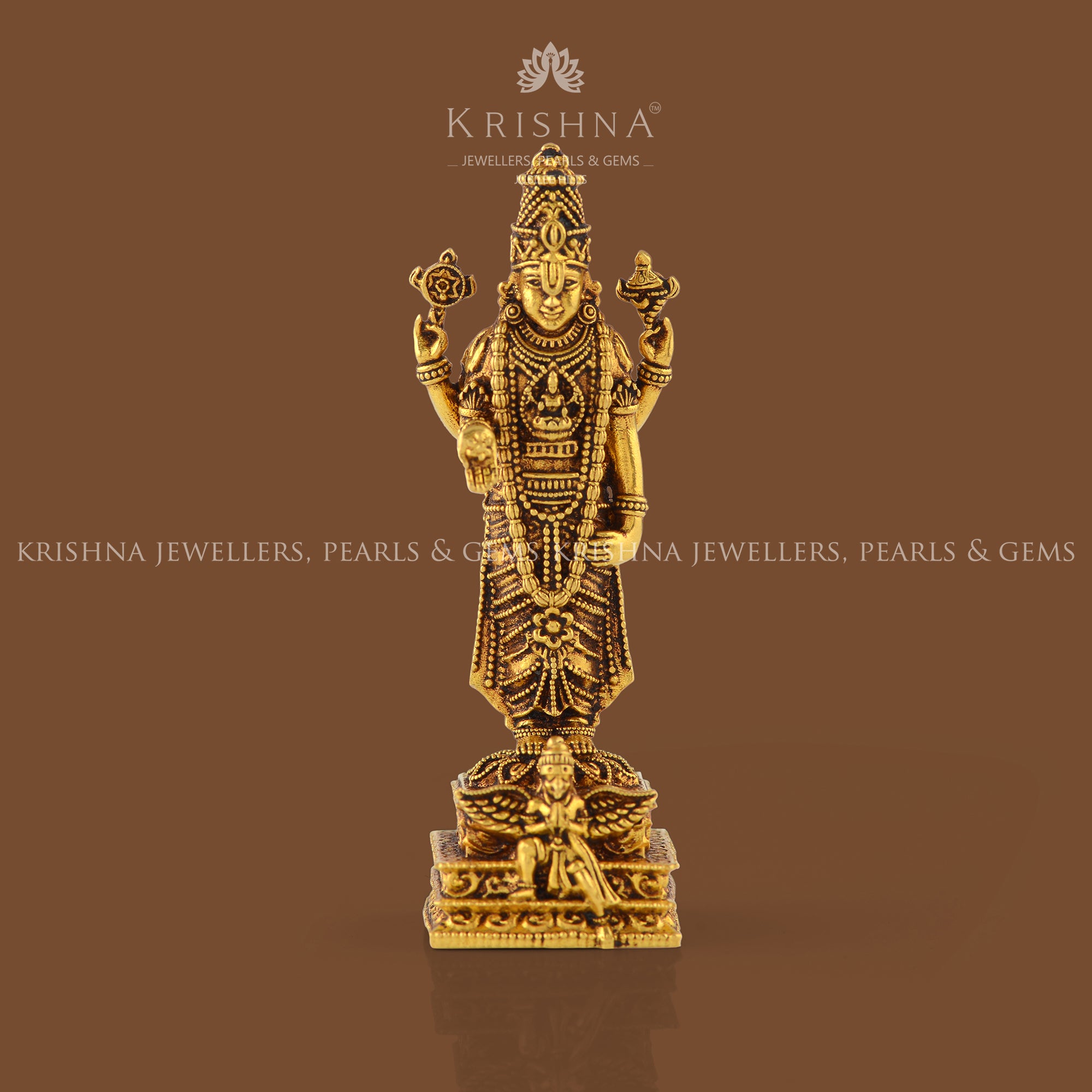Divine Balaji Idol In Gold - Krishna Jewellers Pearls and Gems